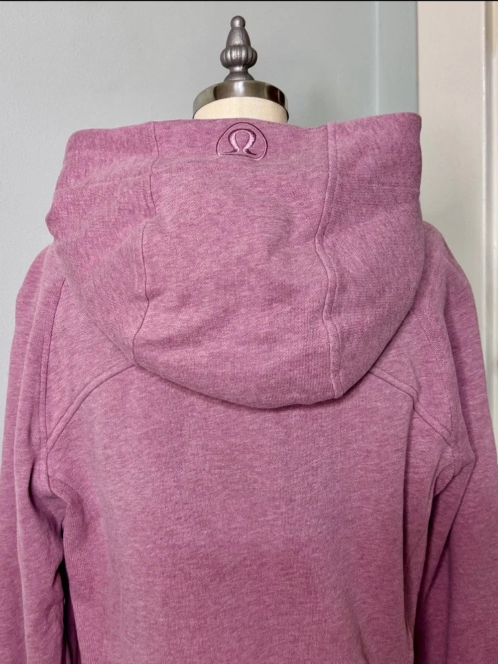 Lululemon Scuba Hoodie Jacket Light Cotton Fleece Heathered Velvet Dust Size 10